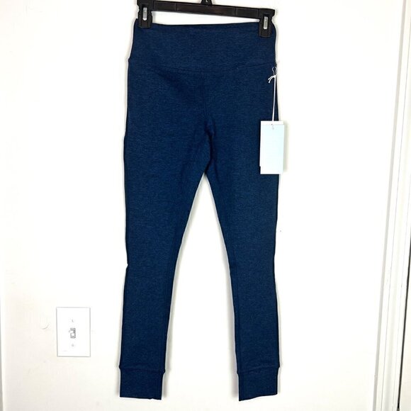 Calme By Johnny Was Ease Space Dye High Waist Leggings Size XS Iris Blue Workout - Picture 2 of 8